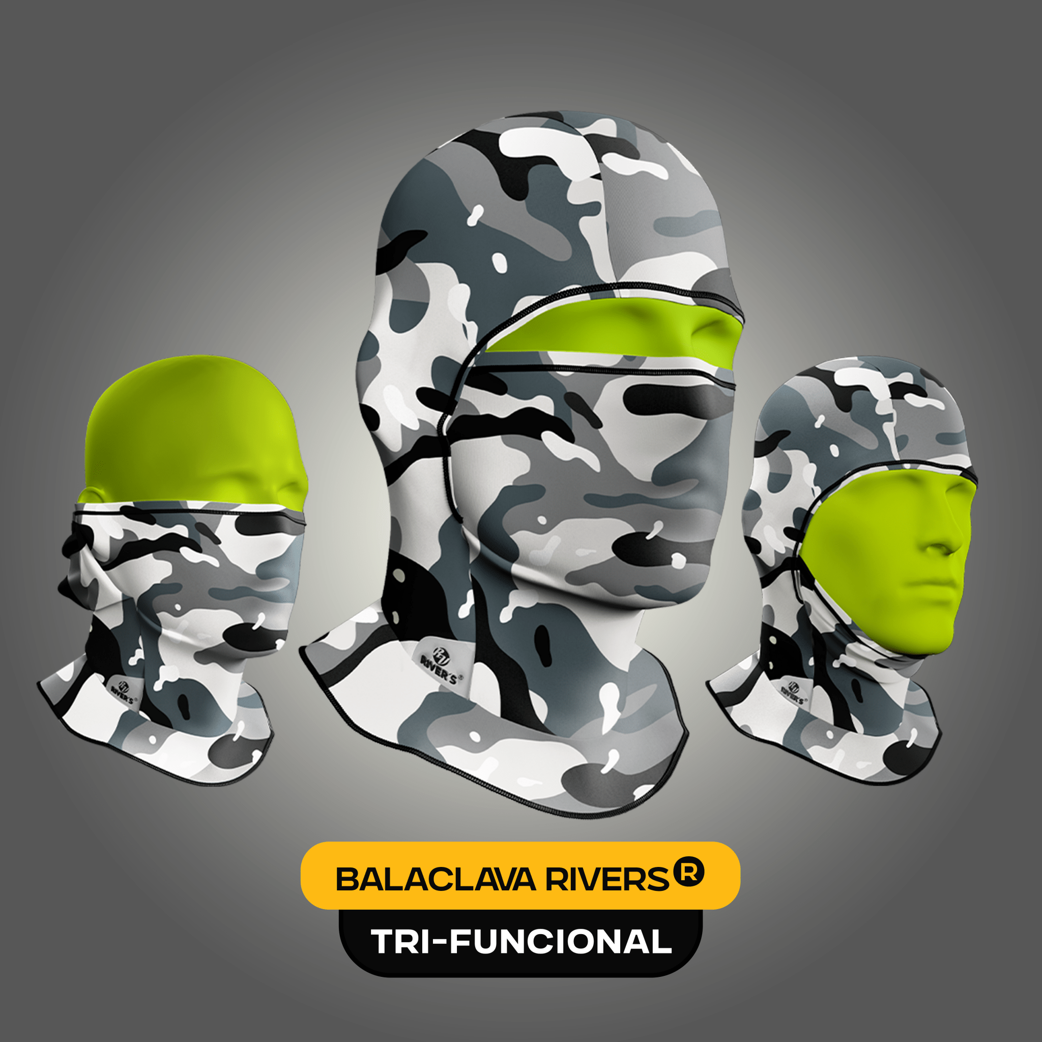 BALACLAVA RIVERS® Camuflaje Clasica gris - River´s Colombia PasamontañasRIVERS®BALACLAVA RIVERS® Camuflaje Clasica gris - River´s Colombia