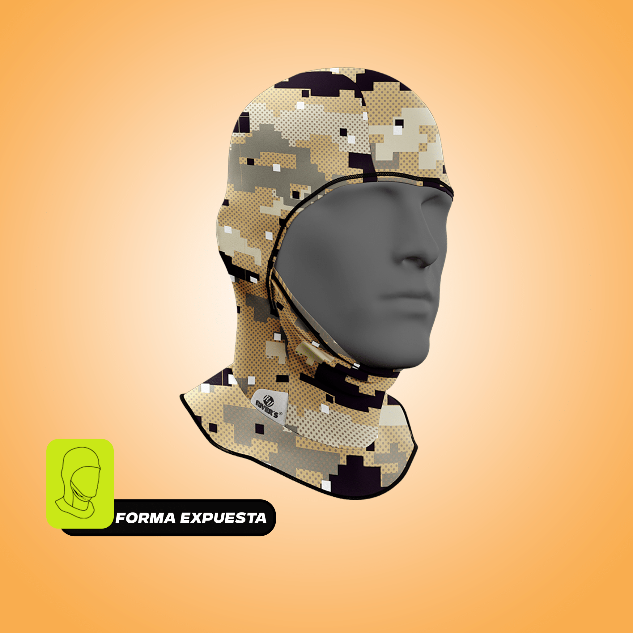 BALACLAVA RIVERS® Camuflaje pixelado decierto - River´s Colombia PasamontañasRIVERS®BALACLAVA RIVERS® Camuflaje pixelado decierto - River´s Colombia