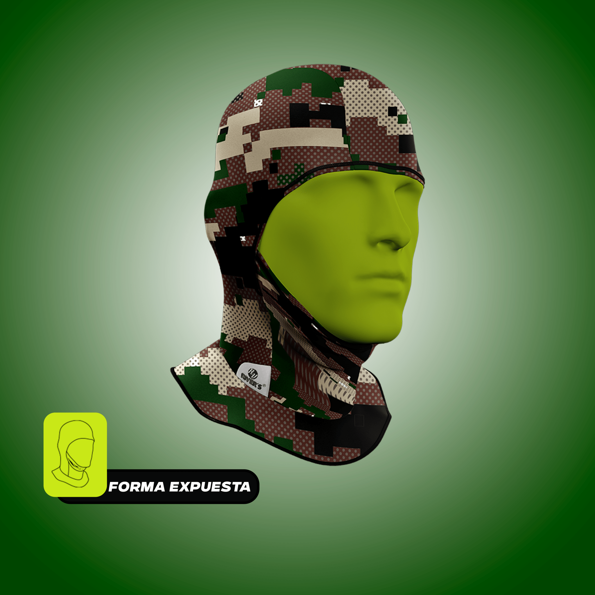 BALACLAVA RIVERS® Camuflaje pixelado verde - River´s Colombia PasamontañasRIVERS®BALACLAVA RIVERS® Camuflaje pixelado verde - River´s Colombia