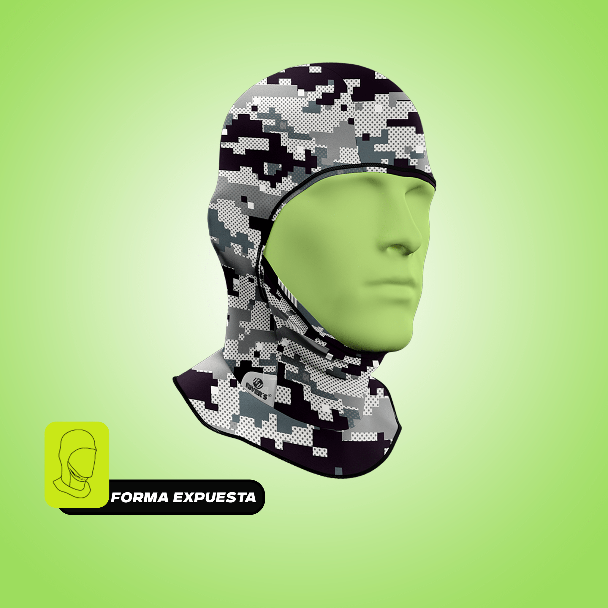 BALACLAVA RIVERS® Camuflaje pixelado gris - River´s Colombia PasamontañasRIVERS®BALACLAVA RIVERS® Camuflaje pixelado gris - River´s Colombia