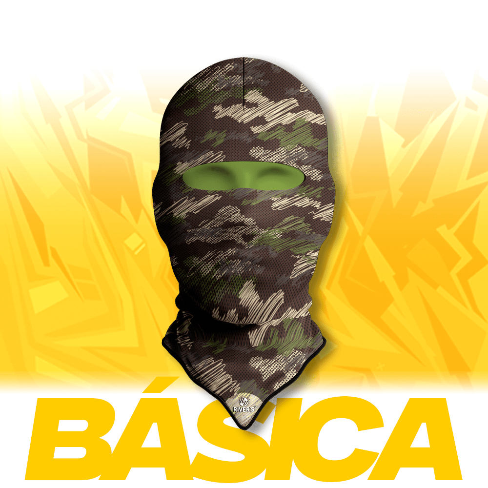 Balaclava Básica Rivers® Camuflaje Rayado Verde - River´s Colombia PasamontañasRiver´s ColombiaBalaclava Básica Rivers® Camuflaje Rayado Verde - River´s Colombia