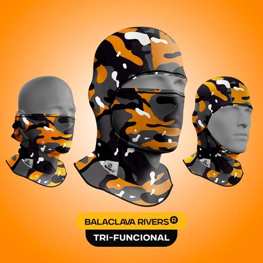 BALACLAVA RIVERS® Camuflaje Clasico naranja