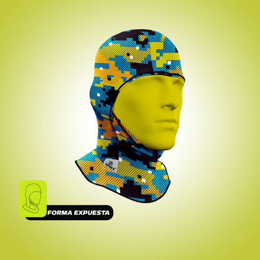 Copia de BALACLAVA RIVERS®   Camuflaje pixelado citrico