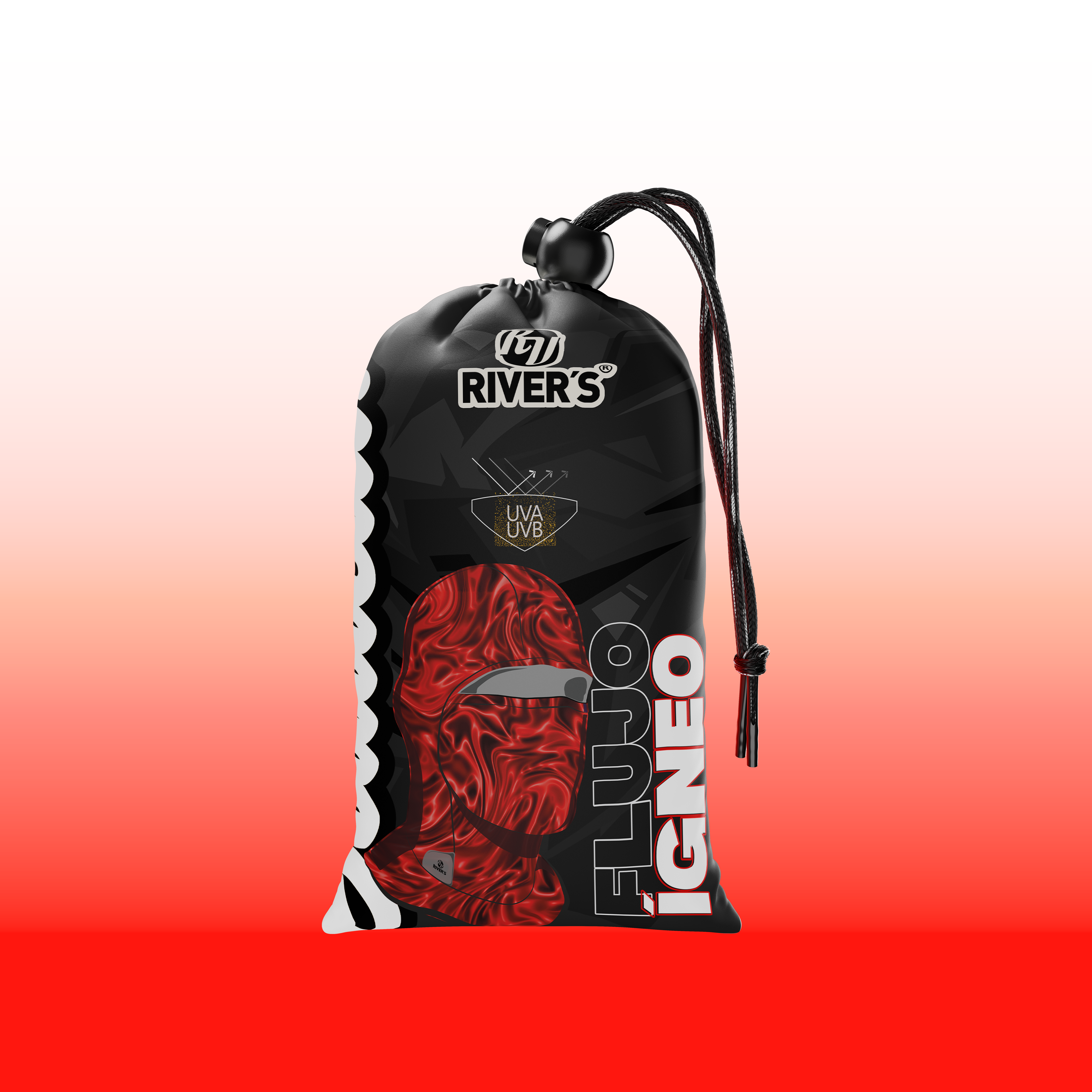 Balaclava Tri-Funcional Rivers® Flujo Ígneo