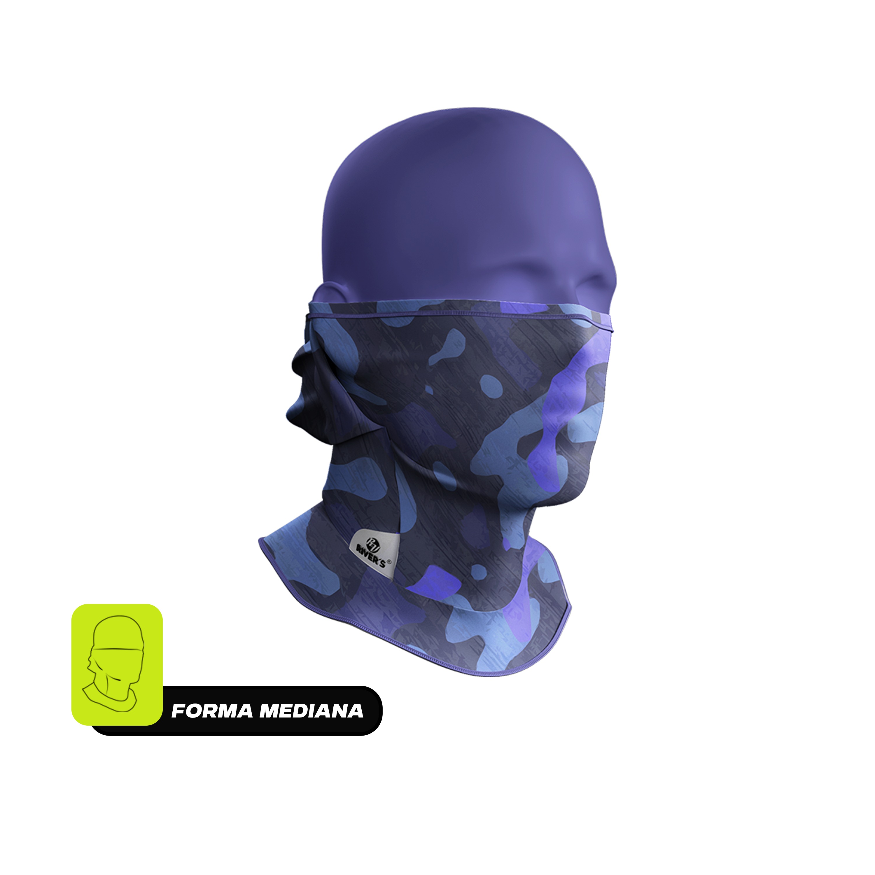 Balaclava Tri-Funcional Rivers® Camo Índigo