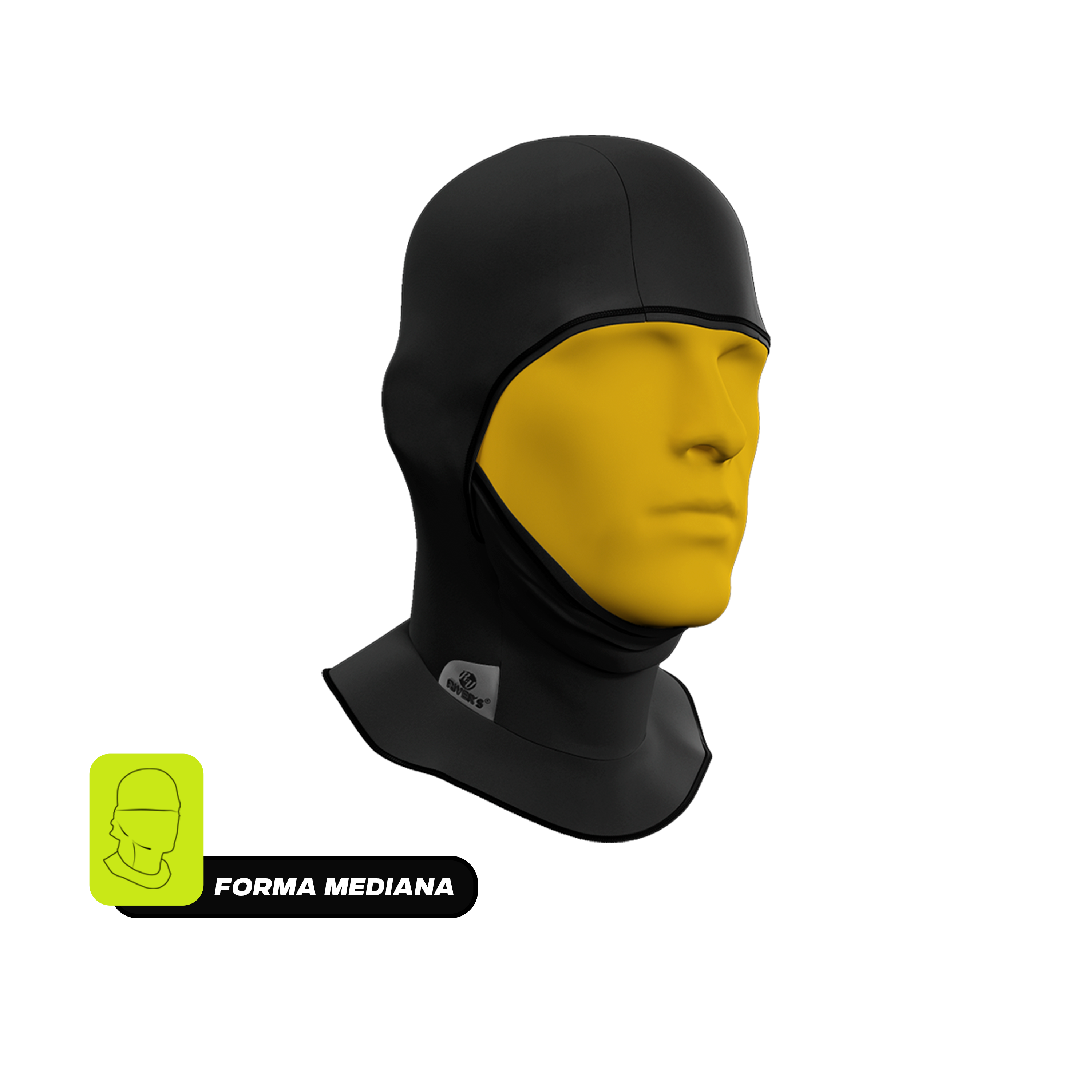 Balaclavas RIVER'S® COLOR SÓLIDO NEGRO