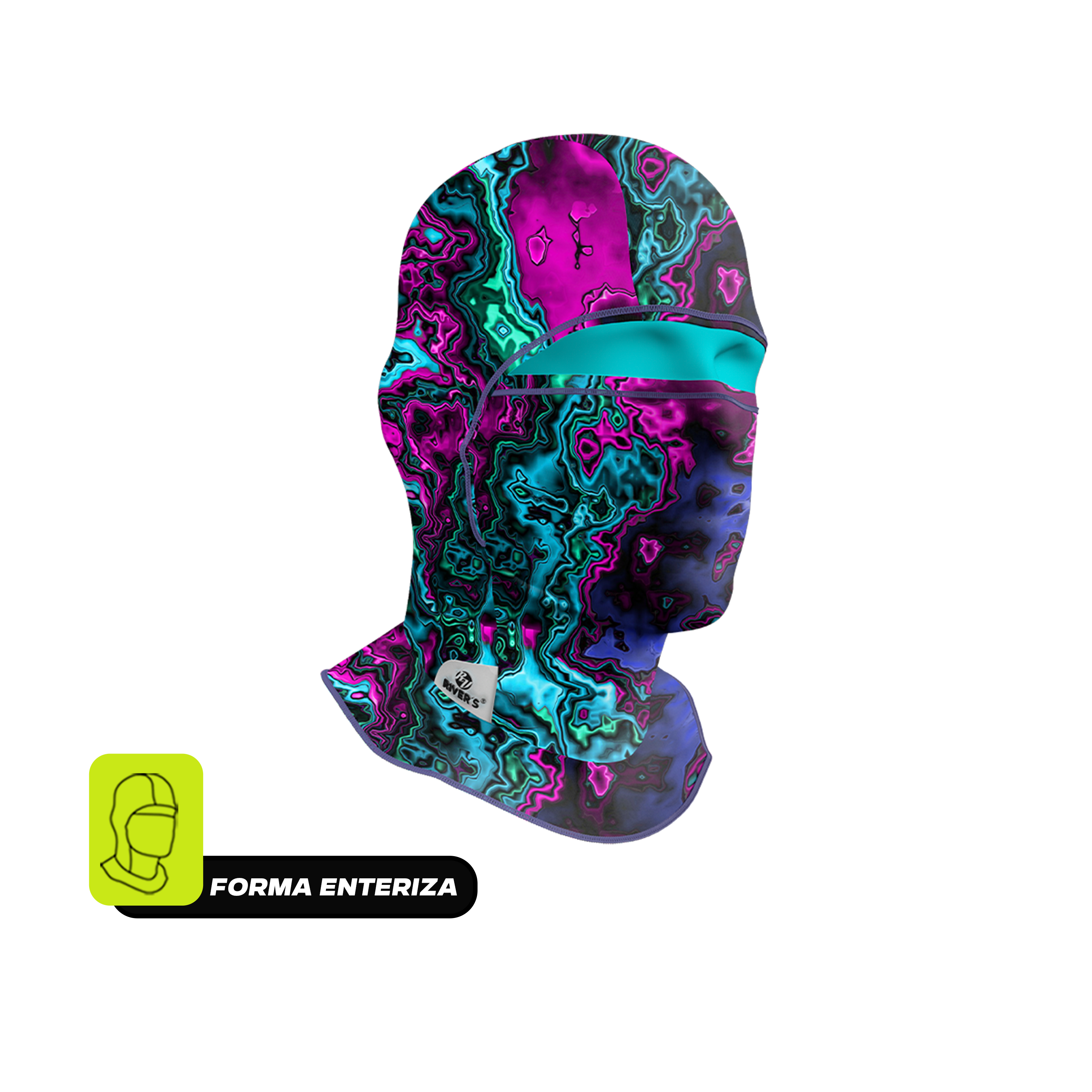 Balaclava Tri-Funcional Rivers® Fluido Neón