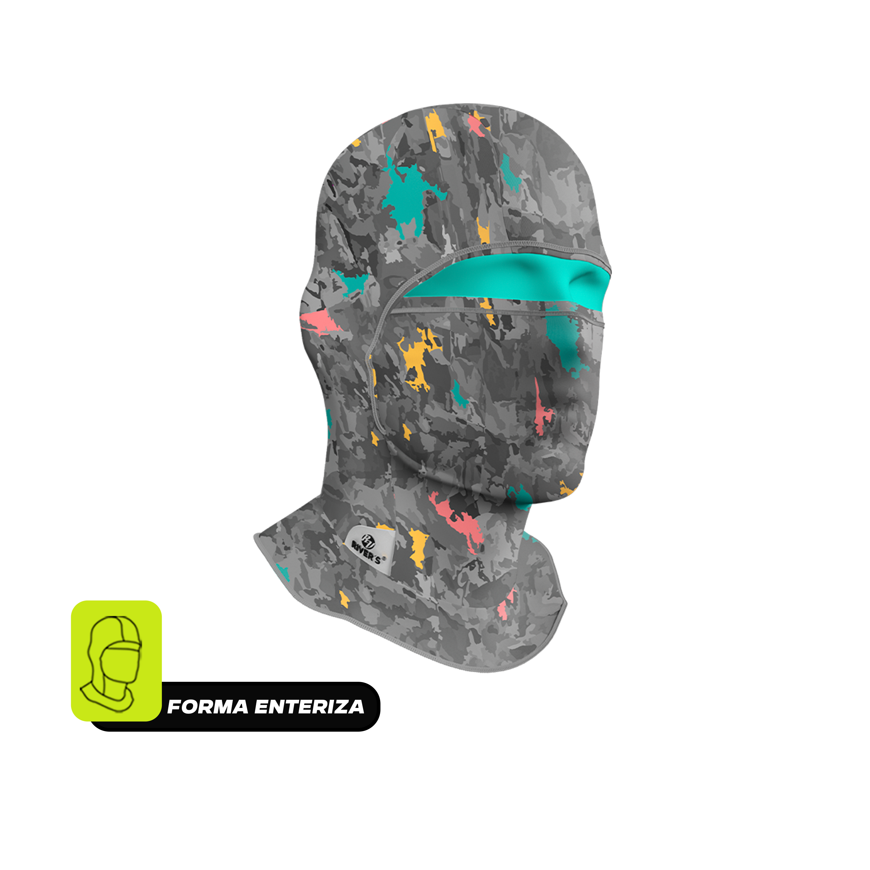 Balaclava Tri-Funcional Rivers® Camo Cromático