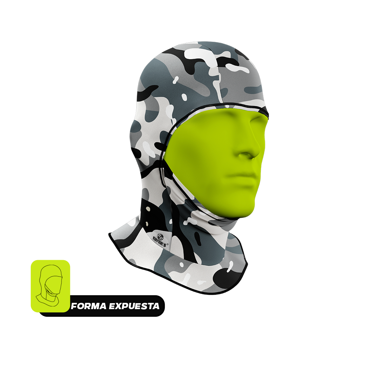 BALACLAVA Tri-funcional RIVERS®  Camuflaje Gris