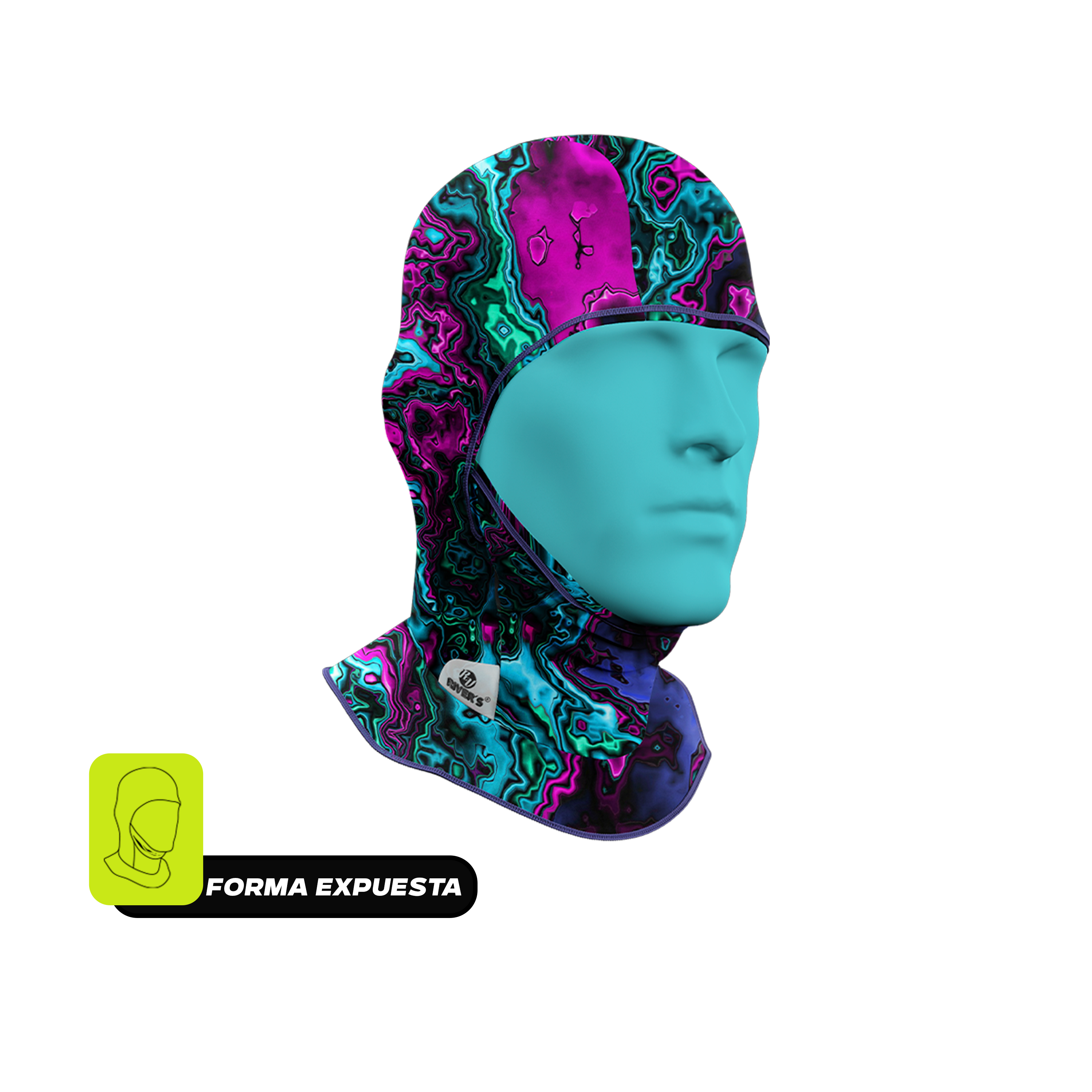 Balaclava Tri-Funcional Rivers® Fluido Neón