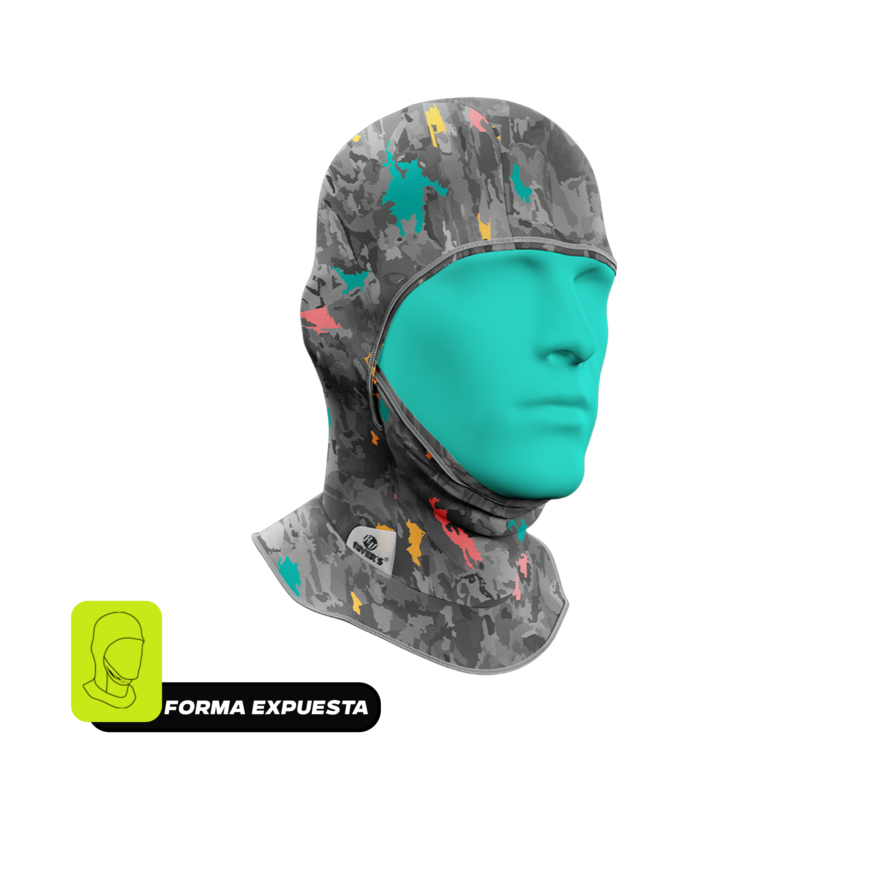 Balaclava Tri-Funcional Rivers® Camo Cromático