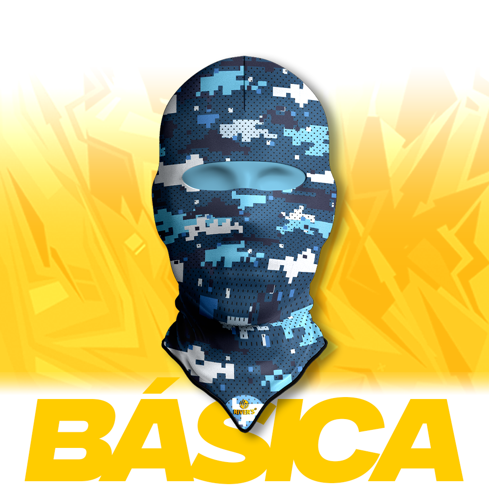 Balaclava Básica Rivers® pixel Azul