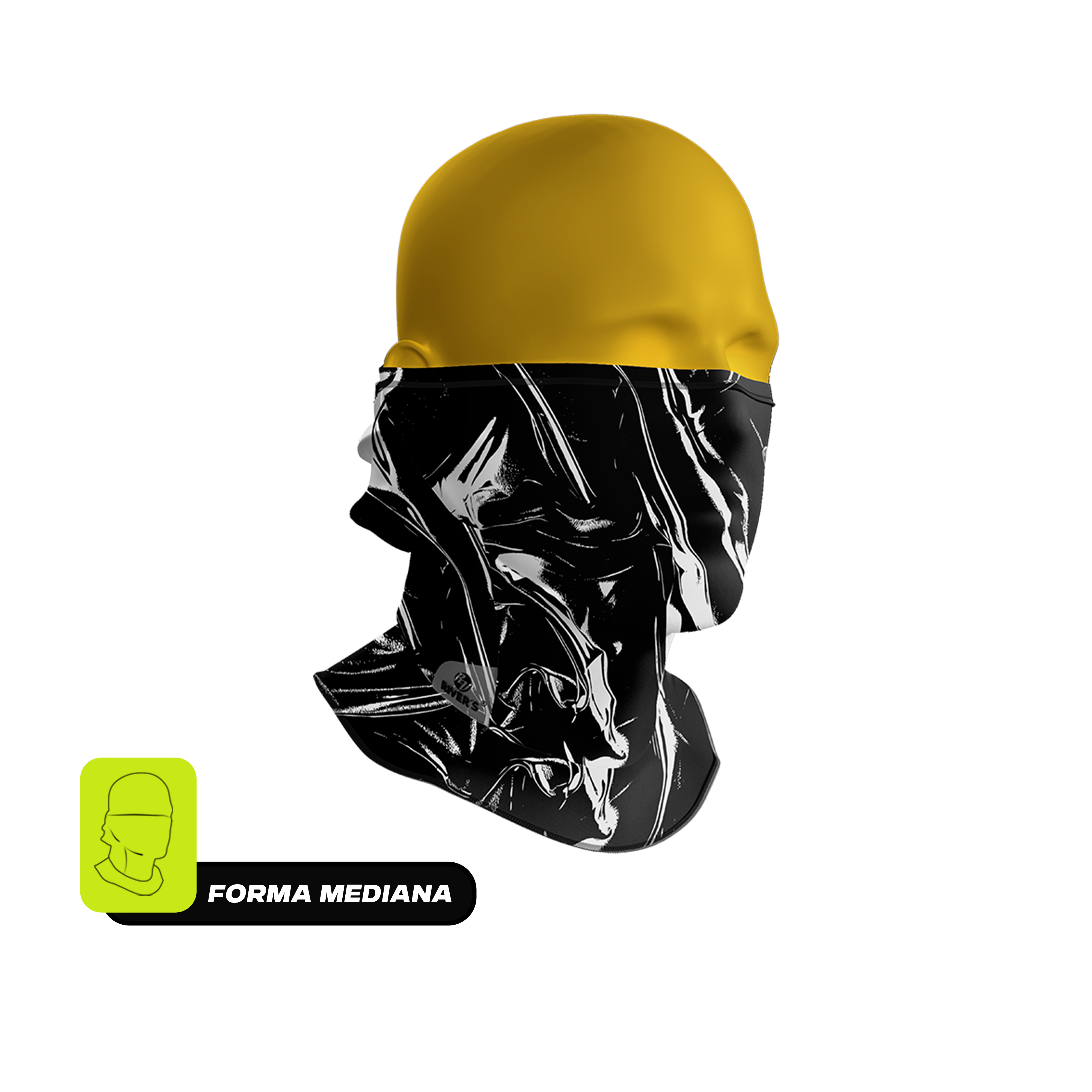 Balaclava Tri-Funcional Rivers® Negro Espectral.