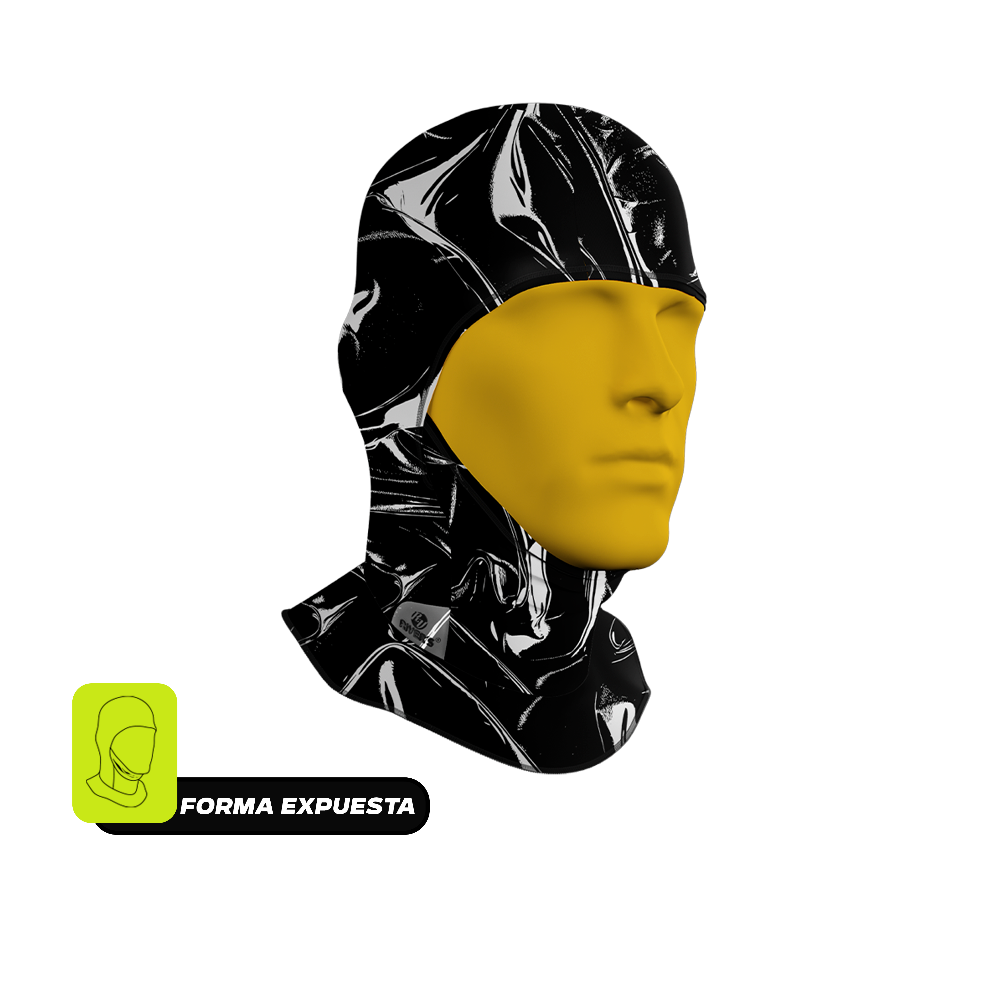 Balaclava Tri-Funcional Rivers® Negro Espectral.