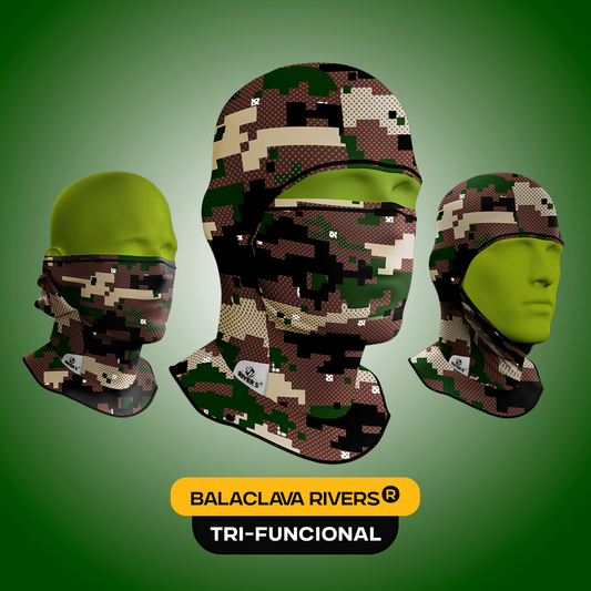 BALACLAVA RIVERS® Camuflaje pixelado verde