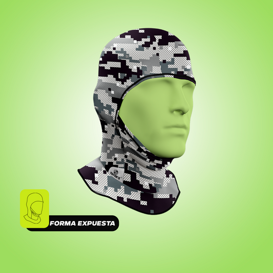 BALACLAVA RIVERS®   Camuflaje pixelado gris