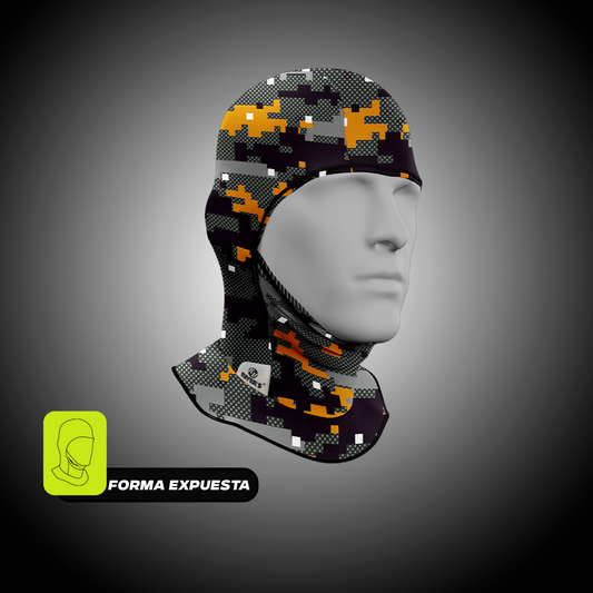 BALACLAVA RIVERS® Camuflaje pixelado naranja