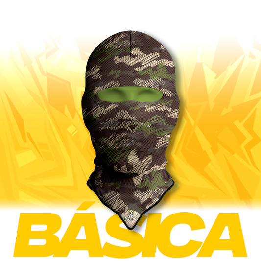 Balaclava Básica Rivers® Camuflaje Rayado Verde