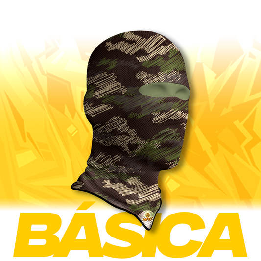 Balaclava Básica Rivers® Camuflaje Rayado Verde